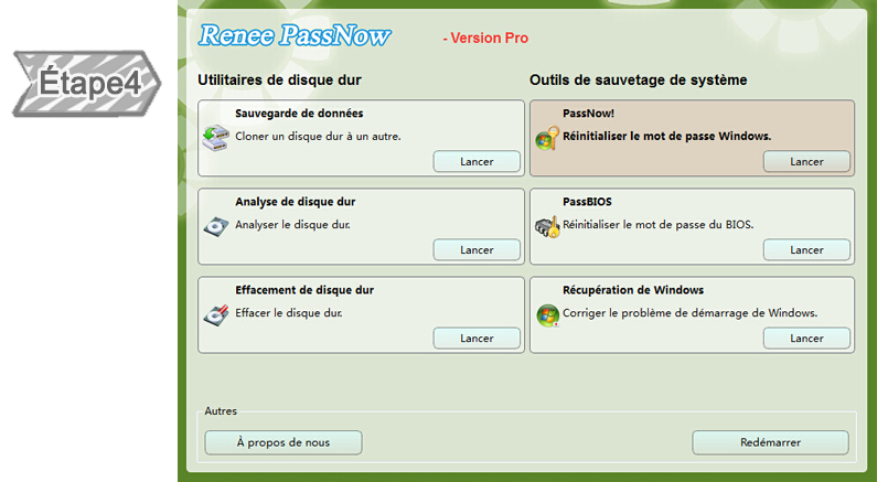 Renee PassNow--logiciel multifonctionnel pour trouver un mot de passe oublié Windows