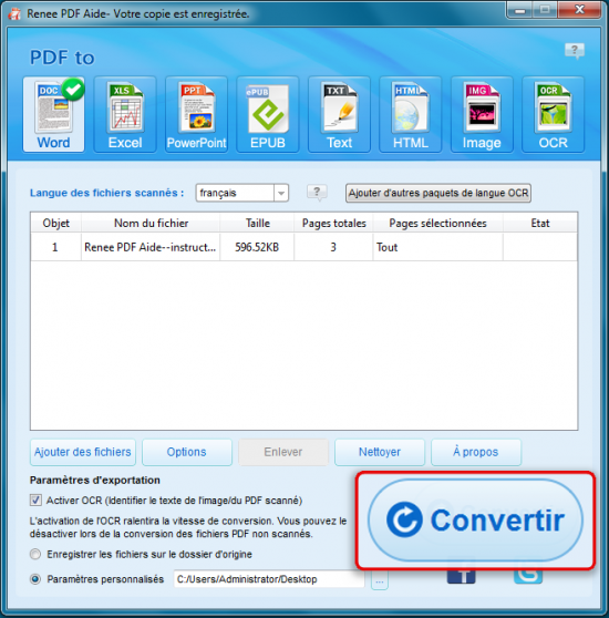 Renee PDF Aide-OCR gratuit pour extraire le texte