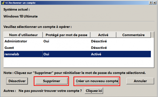 Réinitialiser ou supprimer le mot de passe de session sous Windows avec Renee PassNow