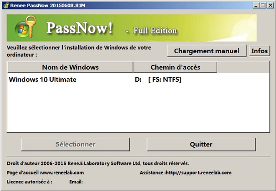 renee passnow-supprimer le mot de passe windows 10_1(550)