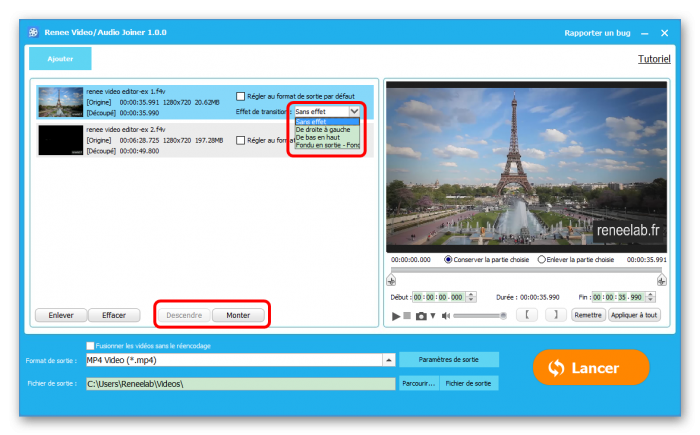 Fusionner les vidéos avec Renee Video Editor