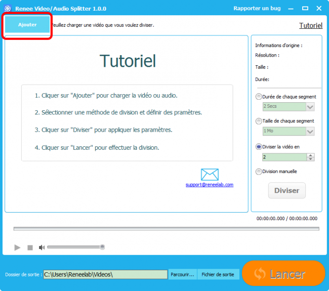 Diviser une vidéo avec Renee Video Editor