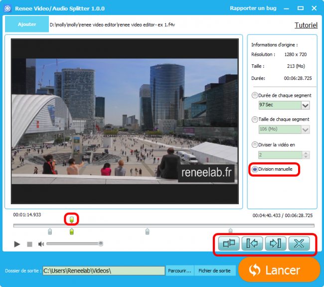Diviser une vidéo avec Renee Video Editor