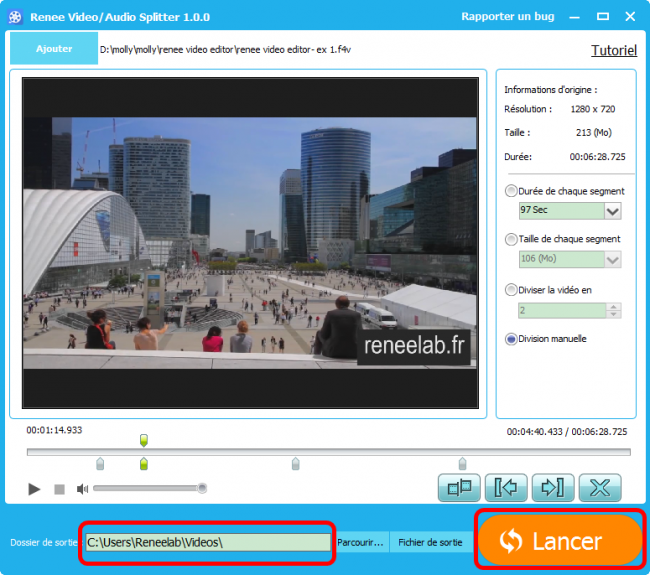 Diviser une vidéo avec Renee Video Editor