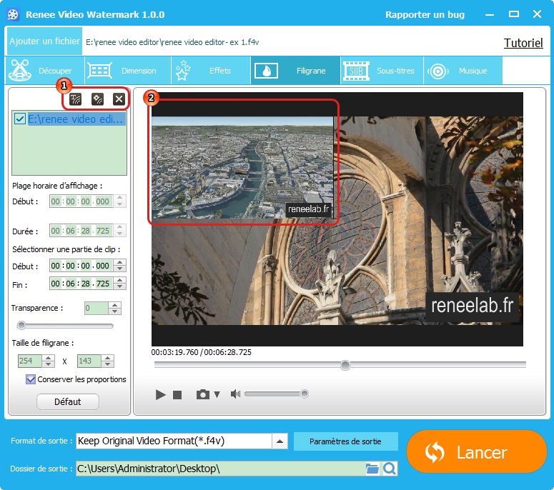 Ajouter l'effet d'image dans image- Renee Video Editor