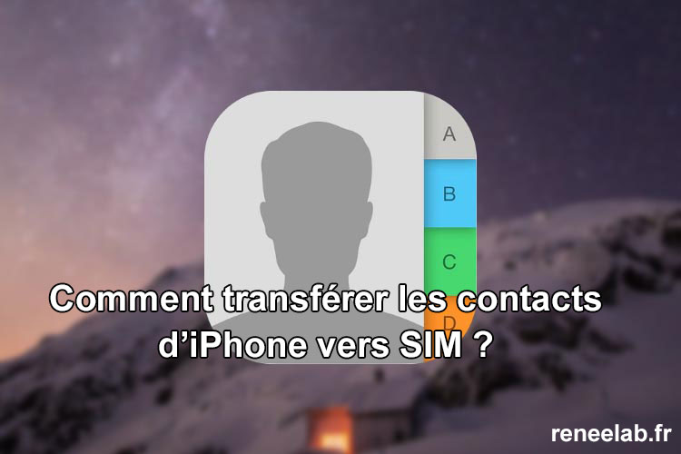 Comment Transferer Les Contacts Recuperes Iphone Vers Sim Renee Iphone Recovery