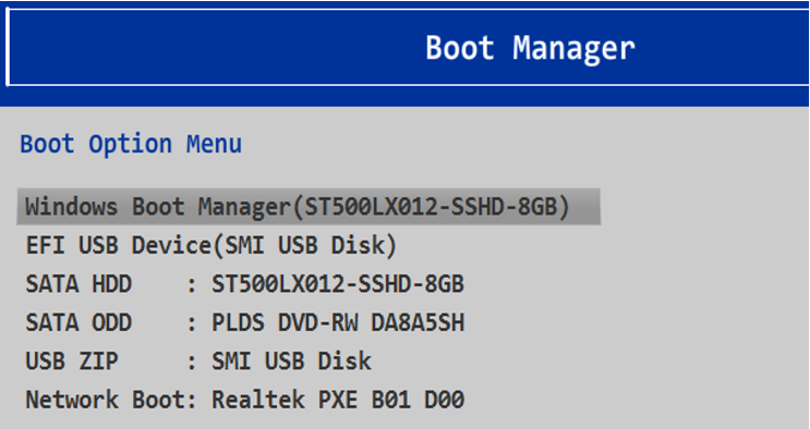 boot menu de Lenovo - Renee PassNow
