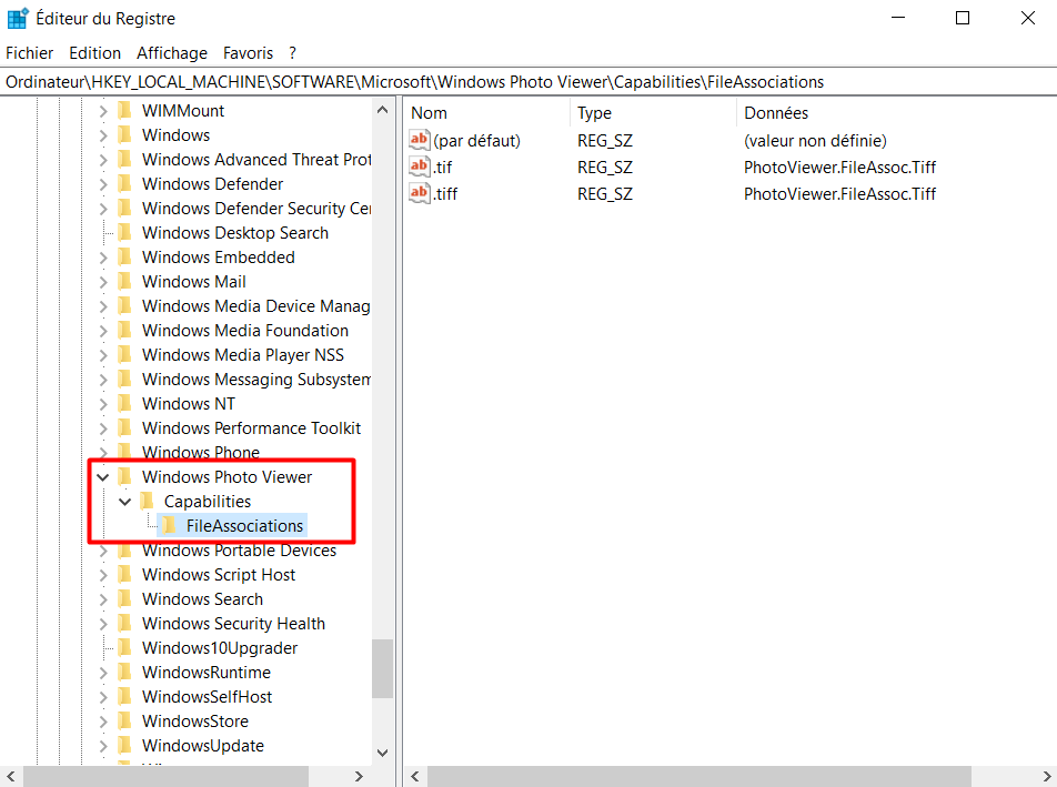 Comment retrouver la Visionneuse de photos Windows sous Windows 10