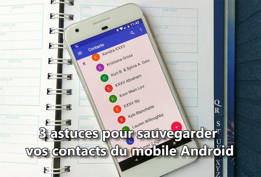 sauvegarder les contacts du mobile Android