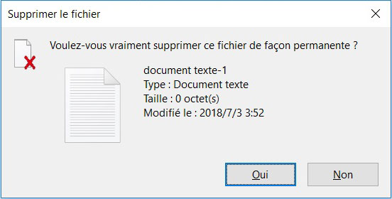 Supprimer à fond des fichiers sous Windows 10