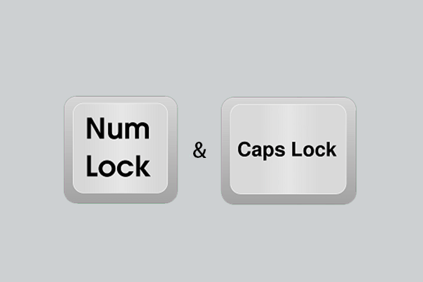 la situation de boutons CapsLock et NumLock