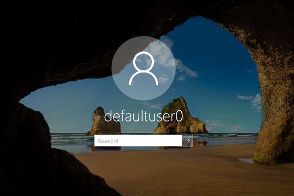 le compte defaultuser0 avec le mot de passe sous Windows 10