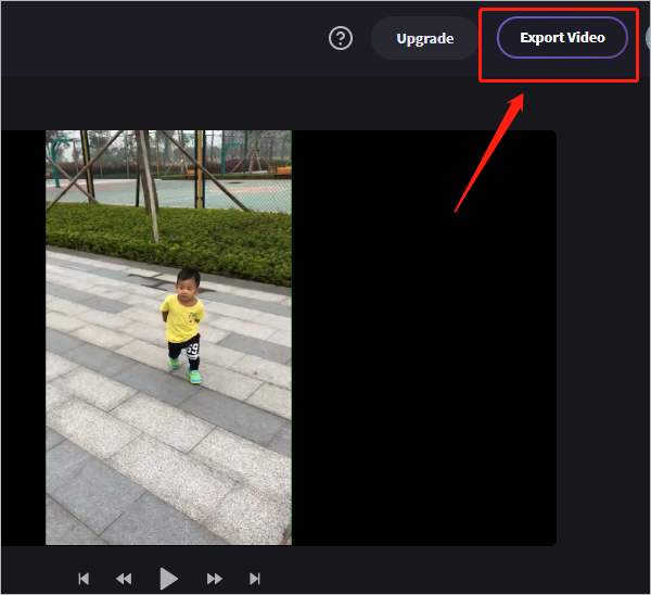 cliquez sur « Exporter la vidéo » en haut à droit pour l’enregistrer à l’emplacement local