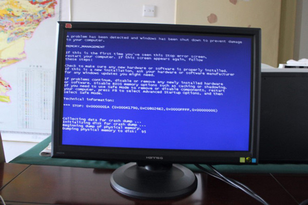écran bleu sur le PC de Windows 7