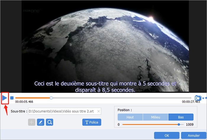 verifier la synchronisation des voix et sous-titres