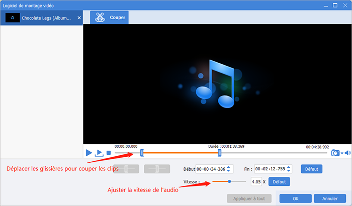 couper le clip audio