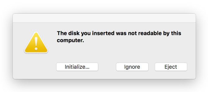 disque dur externe non reconnu Mac
