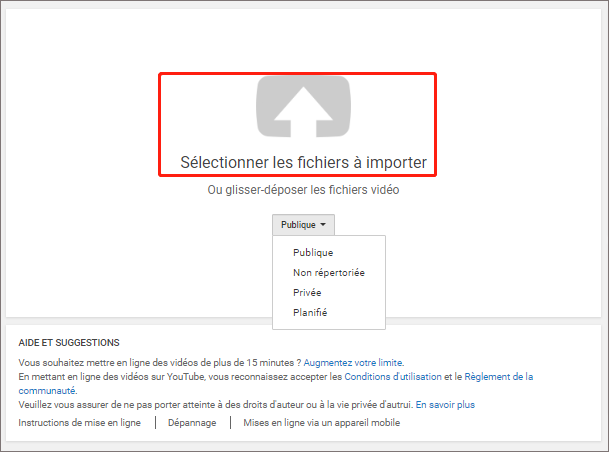 importer un fichier