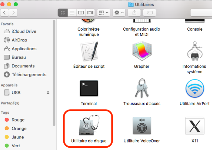 utilitaire de disque mac