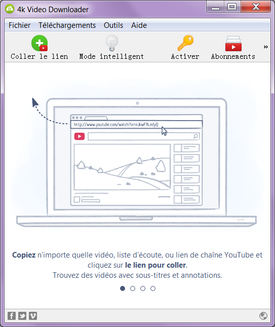 copier lien sur 4k vidéo downloader