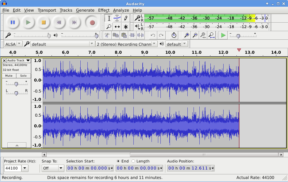 audacity pour le mixage audio