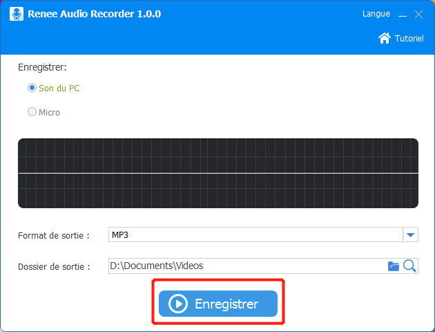 enregistrer son de PC avec renee audio tool