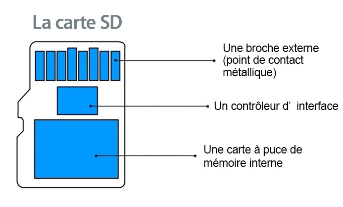 composition de la carte SD avant de récupérer les données de la carte SD brûlée