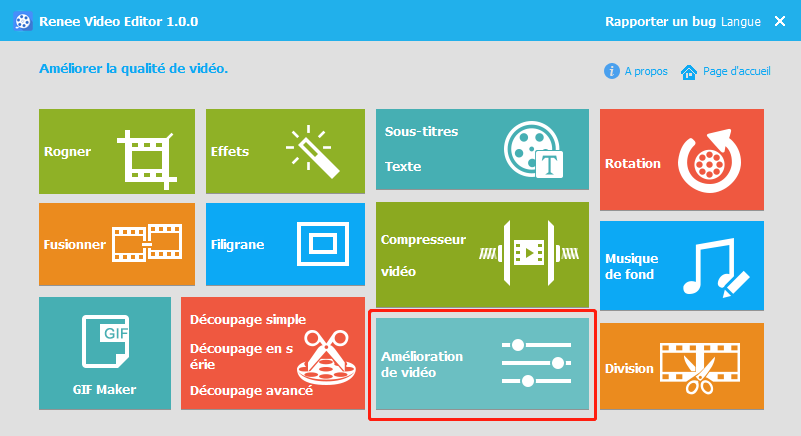 l'amélioration de vidéo de Renee Video Editor