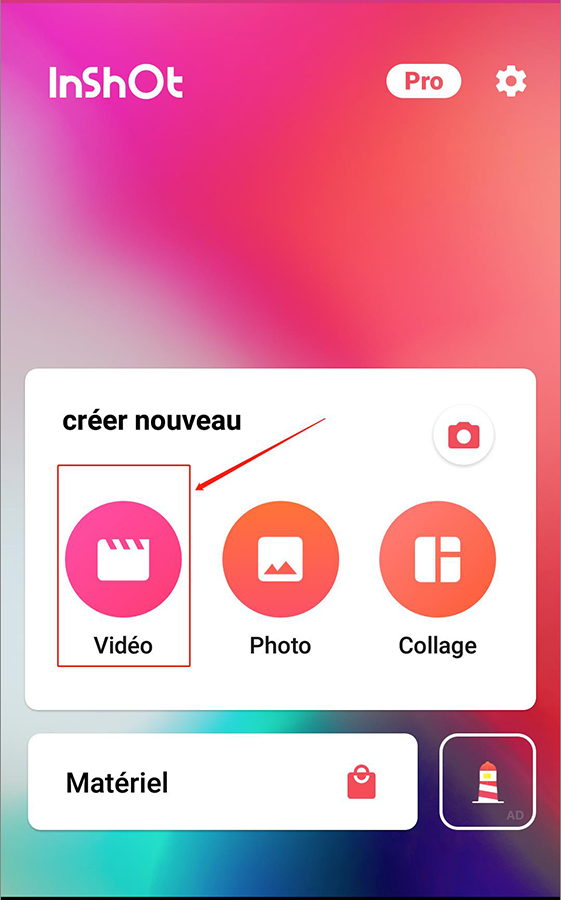 montage vidéo android avec Inshot