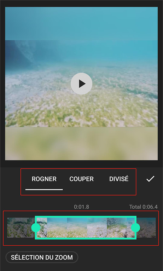 couper et montage vidéo Android avec Inshot