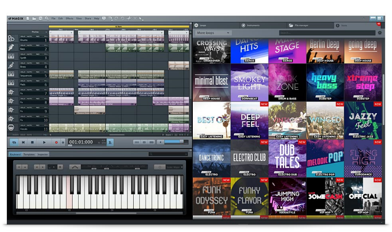 logiciel pour couper musique: Magix music maker