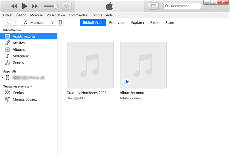déplacer les musiques sur l’ordinateur directement vers iTunes
