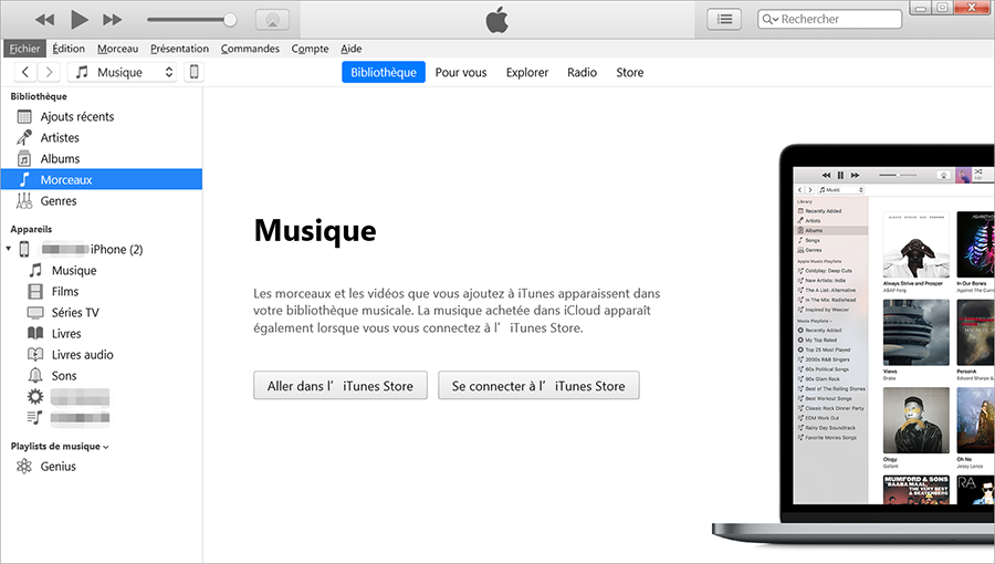 Téléchargez et ouvrez iTunes sur votre ordinateur