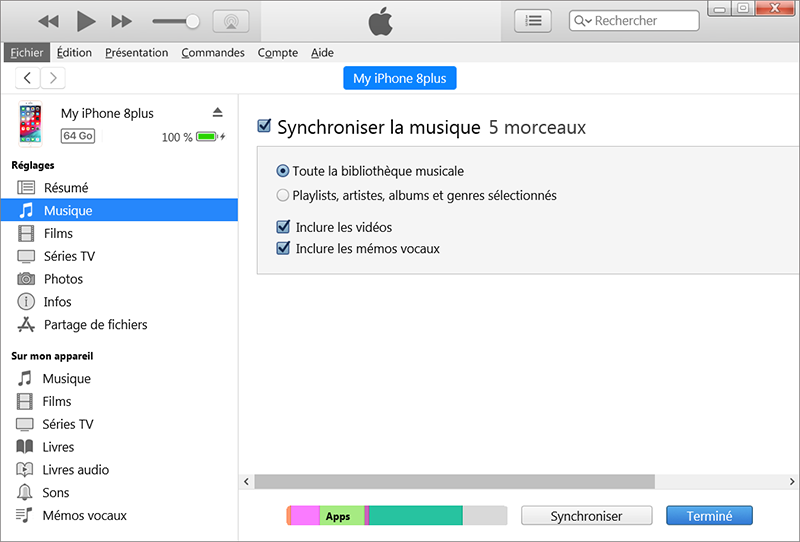 comment mettre de la musique sur iPhone