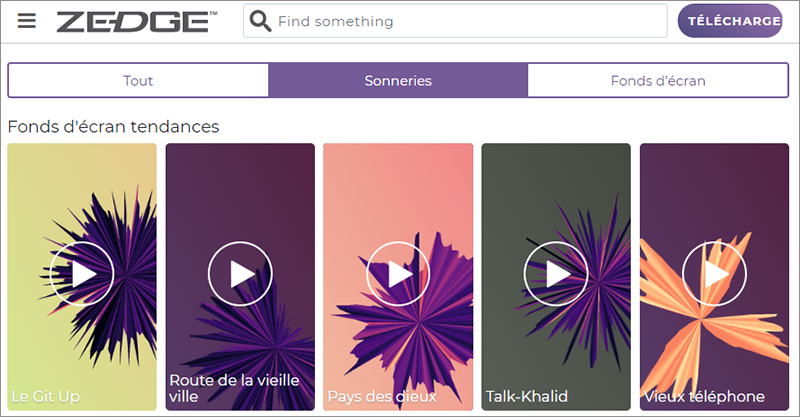 l'application ZEDGE pour personnaliser la sonnerie de téléphone