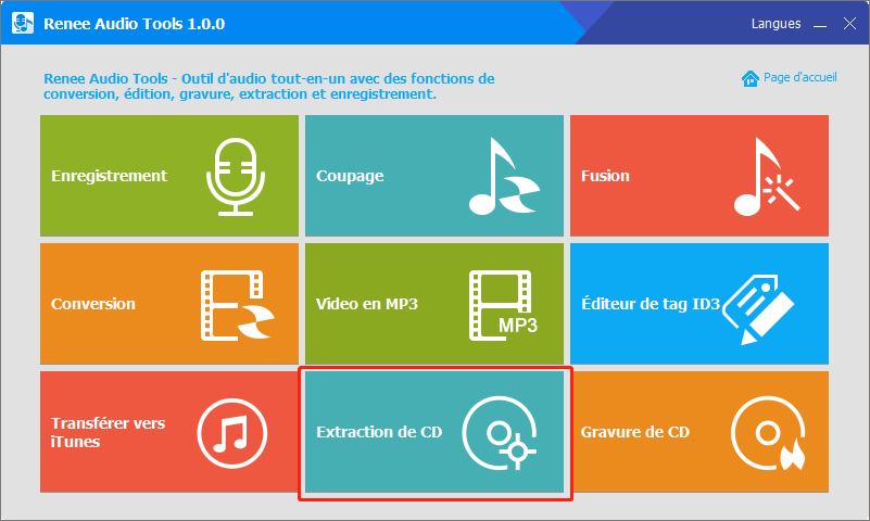 extraire les pistes audio sur CD avec Renee Audio Tools