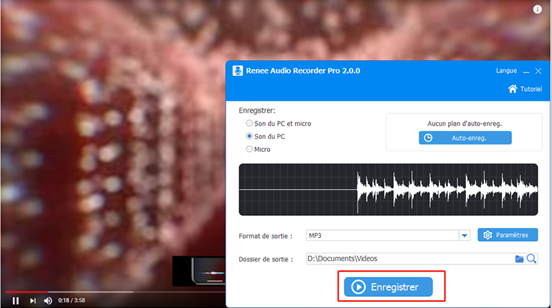 extraire le son de la vidéo YouTube en fichier audio