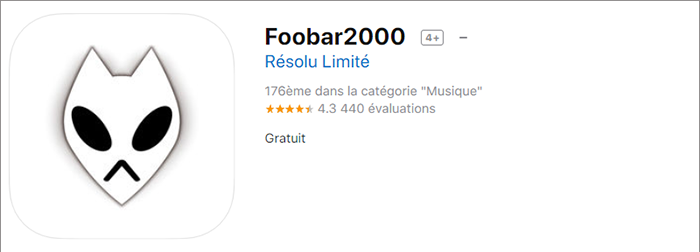 Lecteur de musique Foobar2000