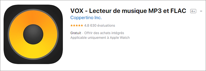 VOX – lecteur de musique MP3 et FLAC sur iPhone