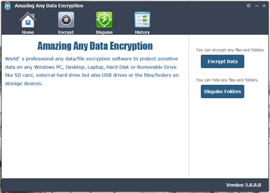 Amazing Any Data Encryption est un logiciel de cryptage de disque