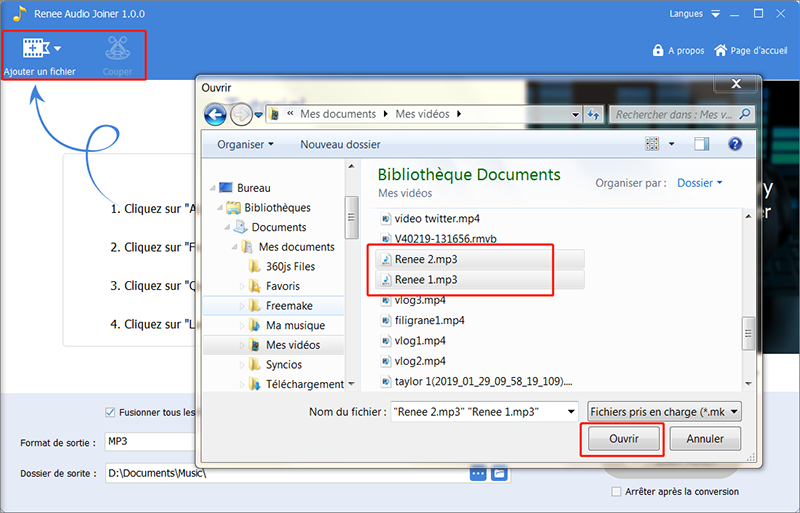 fusionner les fichiers mp3 avec Renee Audio Tools