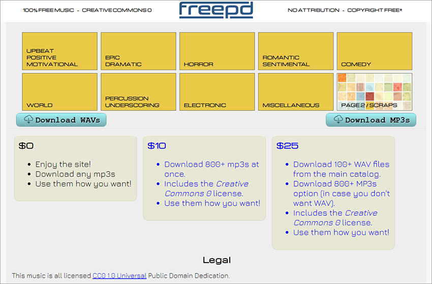 obtenir les matériels sur le site FreePD.com