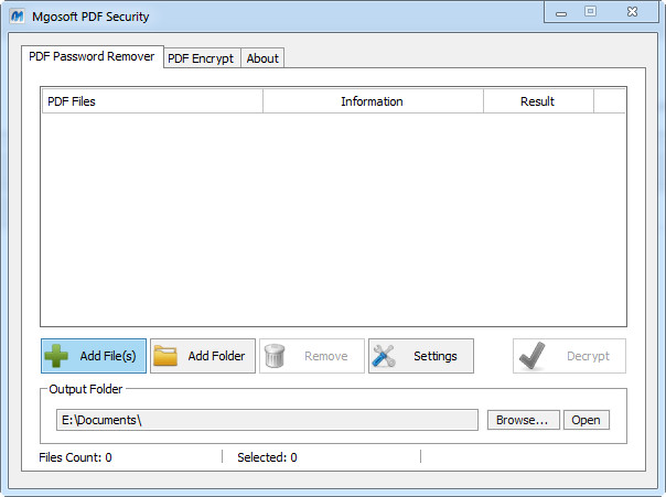 Mgosoft PDF Security pour chiffrer le PDF