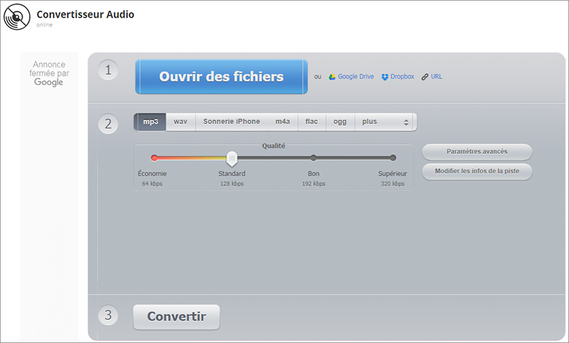 convertir le format de fichier audio avec le convertisseur audio en ligne Onlineaudioconverter.com