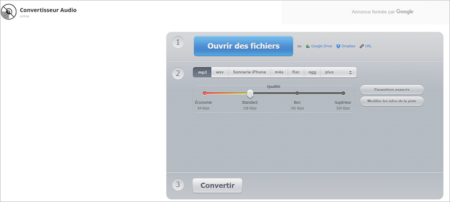 Convertisseur en ligne – Audio Converter