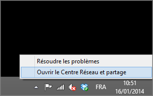 ouvrir le Centre réseau et partage