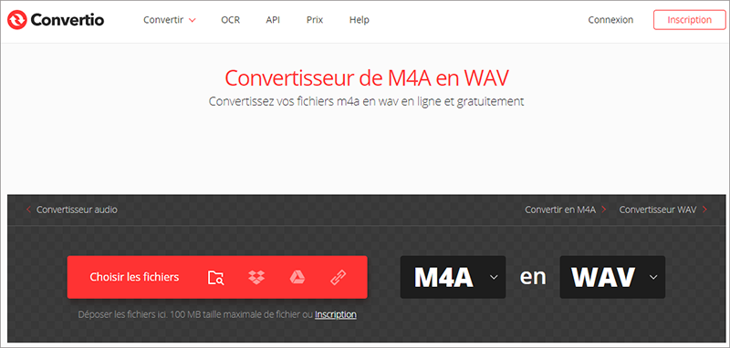 convert m4a to wav online