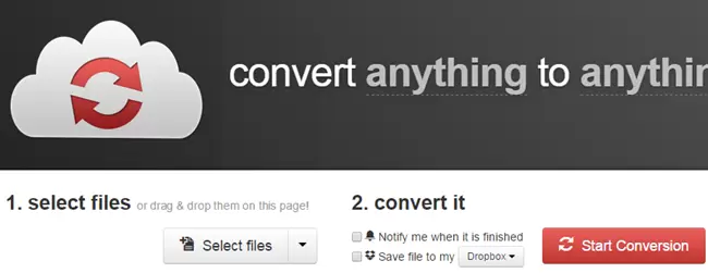 convertir le format avec CloudConvert