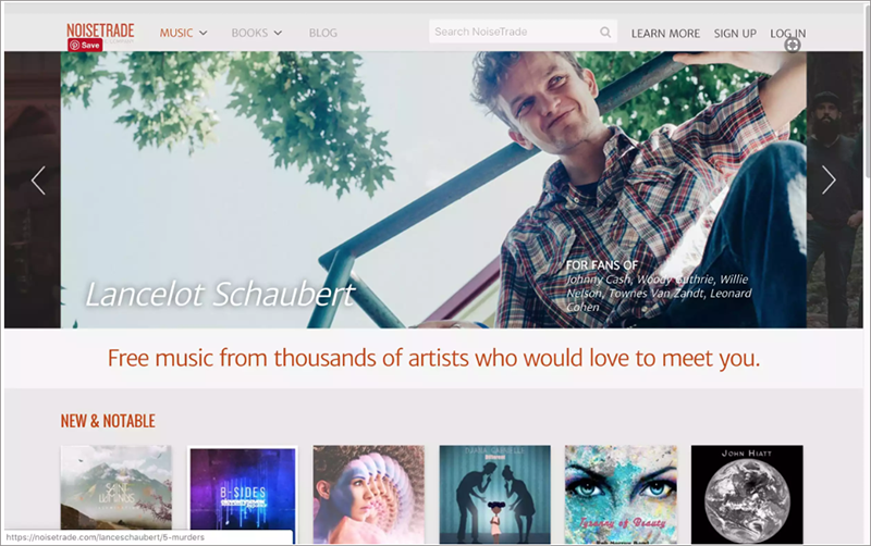 trouver des ressources musicales sur NoiseTrade