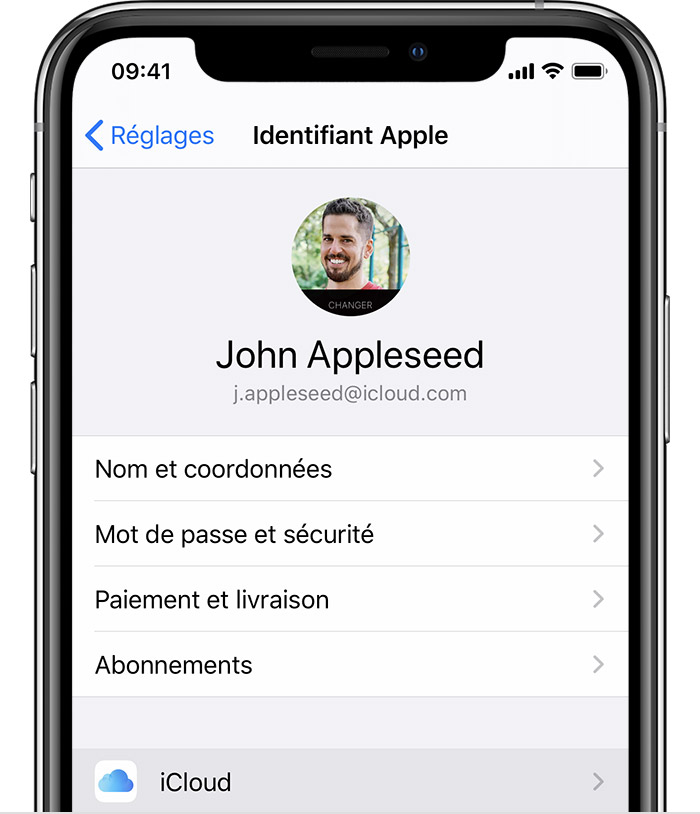 sauvegarder les données avec iCloud